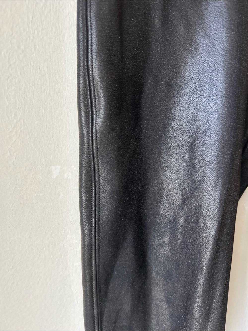 SPANX Black Faux Leather Leggings Size Medium - Picture 7 of 11